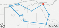  Botswana en Zimbabawe \&quot;Ivoorroute\&quot;. - 10 bestemmingen 