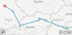  Donau Entdeckung 2024 - 8 Tage (von Budapest bis Nürnberg) - 7 Destinationen 