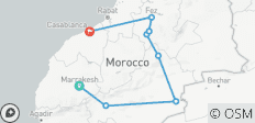  7 Daagse Tour van Marrakech naar Casablanca via de Sahara-woestijn - 8 bestemmingen 