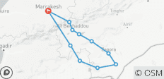  Circuit de 5 jours de Marrakech à Erg Chegaga ; Circuit privé dans le désert du Sahara - 11 destinations 