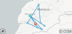  Auténticos circuitos privados por Marruecos Excursión de 6 días al desierto desde Marrakech Senderismo en el Sáhara Erg Chegaga - 9 destinos 