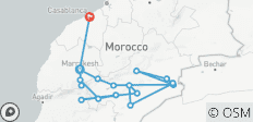  Circuito de 10 días por el desierto desde Marrakech - Montañas del Atlas y Erg Chebbi - 17 destinos 