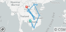  Indochinas mit Kambodscha, Vietnam &amp; Laos 19 Tage - 15 Destinationen 