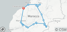  Circuit privé classique de 10 jours au Maroc : Villes impériales, désert du Sahara et culture berbère authentique - 23 destinations 