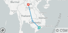  10 Days Enjoy the Beauty of Indochina including Vietnam, Laos, and Cambodia - 6 destinations 