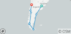  BUENOS AIRES nach SANTIAGO (35 Tage) Patagonische Adve - 10 Destinationen 