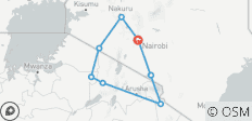  Safari de 9 jours à L.Nakuru, Mara, Serengeti, Ngorongoro, Serval et Amboseli - 8 destinations 