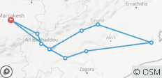  Circuit dans le désert du Sahara au Maroc depuis Marrakech jusqu\'à Merzouga - 4 jours - 11 destinations 