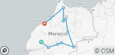  De Marrakech à Casablanca / Marrakech via le désert, Fes, Chefchaouen - 10 destinations 