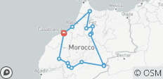  Circuit exotique de 7 jours au Maroc depuis Casablanca, Chefchaouen jusqu\'au désert du Sahara - 15 destinations 