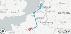  Canales, Champán y Cultura: Un Viaje por Holanda, Bélgica y Francia (Ámsterdam a París) (2025) - 6 destinos 