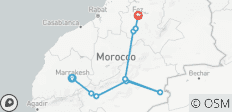  4D/3N Wüste Sahara von Marrakesch nach Fes - 9 Destinationen 