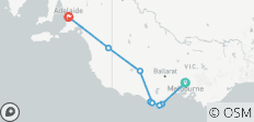  Circuit de 2 jours de Melbourne à Adélaïde - via la Great Ocean Road et les Grampians - 8 destinations 