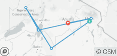  4-Day Tarangire, Manyara, Ngorongoro &amp; Materuni Safari - 6 destinations 