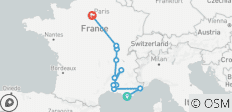  Een culinaire ervaring in Bourgondië &amp; de Provence met 2 nachten in de Franse Rivièra en 2 nachten in Parijs (in noordelijke richting) 2026 - 11 bestemmingen 