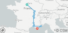  Burgund &amp; Provence mit Paris &amp; Côte d\'Azur für Weinliebhaber (südwärts) - 11 Destinationen 
