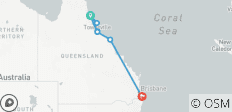  Tropical Queensland (avec transport aérien interne, de Cairns à la Gold Coast, 10 jours, Intra Tour Air Tropical Queensland de Cairns à la Gold Coast) - 9 destinations 