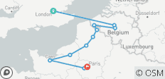  Campos de Batalla de la Primera y Segunda Guerras Mundiales (Grupo Clásico, 11 Días, Traslado del Hotel al Aeropuerto de París con cargo DEP) - 11 destinos 