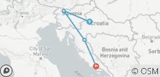  KROATIË SLOVENIË EXPRESS, ZAGREB NAAR SPLIT - 4 bestemmingen 