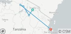  safari combination with Zanzibar beach holiday - 8 destinations 
