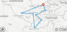  Round Trip Uzbekistan - Tajikistan - Guided Private Tour - 8 destinations 