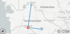  Turkmenistan: Deserts and cultural sites of the Silk Road - 5 destinations 