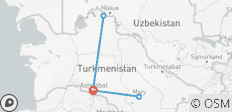  Turkménistan : Déserts et sites culturels de la Route de la Soie - Voyage privé guidé - 5 destinations 