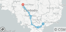  Del Delta del Mekong a Siem Reap - crucero puerto a puerto (12 destinations) - 12 destinos 
