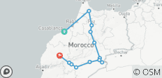  5 days from Casablanca to Marrakech visiting Chefchaouen, Fes and desert. - 13 destinations 