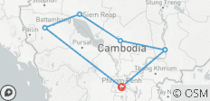  Camboya: Tour de aventura en la tierra de los jemeres - Tour privado guiado - 6 destinos 
