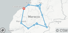  8 jours de visite privée des villes impériales et du désert du Sahara au Maroc - 15 destinations 