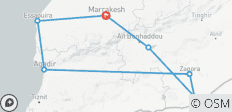  8-daagse privé rondreis Sahara &amp; Atlantische kust door Marokko - 7 bestemmingen 