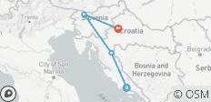  KROATIË &amp; SLOVENIË EXPRESS, SPLIT NAAR ZAGREB - 4 bestemmingen 