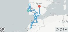  Höhepunkte der Iberischen Halbinsel &amp; Marokko 22 Tage - 28 Destinationen 