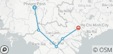  3-Day Downstream from Phnom Penh to Saigon via Chau Doc, Can Tho, Cai Be - 5 destinations 