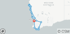  Hoogtepunten West-Australië: Kust van de outback &amp; Golf Rock Arrangement - 23 bestemmingen 