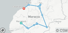  8 Dagen Naar Casablanca Via De Sahara Woestijn Tour Vanuit Marrakech - 13 bestemmingen 