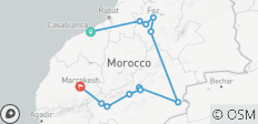  7 jours d\'excursion au Maroc de Casablanca à Marrakech en passant par le désert - 12 destinations 