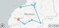  7 jours d\'excursion au Maroc de Casablanca à Marrakech en passant par le désert - 12 destinations 