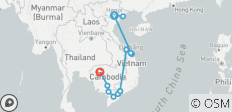  Circuit au Vietnam et au Cambodge - De Hanoi à Siem Reap - 16 jours - 16 destinations 