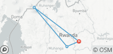  02 Tage Gorilla Trek Ruanda - 4 Destinationen 