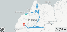  Casablanca Marokko Privéreis van Casablanca naar Marrakech De Ultieme 12-Daagse Reis - 12 bestemmingen 