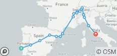  Lissabon nach Rom (19 Destinationen) - 19 Destinationen 