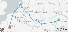  From Prague to Paris (12 destinations) - 12 destinations 