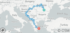  Balkan-Hauptstädte (46 Destinationen) - 23 Destinationen 