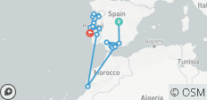  Andalusië en Portugal volledig (26 bestemmingen) - 26 bestemmingen 