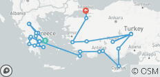  Grèce complète et circuit turc (42 destinations) - 42 destinations 