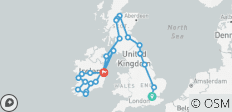  England, Scotland and Ireland end Dublin - 23 destinations 