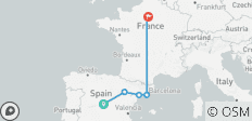  From Madrid to Paris (7 destinations) - 7 destinations 