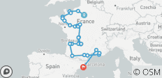  Normandy, all of France and Barcelona (26 destinations) - 26 destinations 